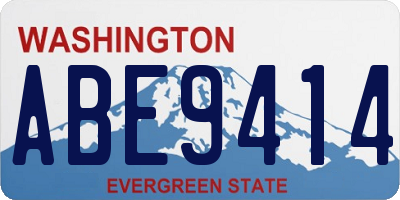 WA license plate ABE9414