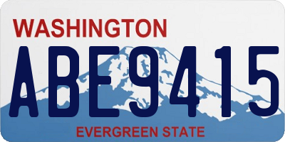 WA license plate ABE9415