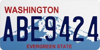 WA license plate ABE9424