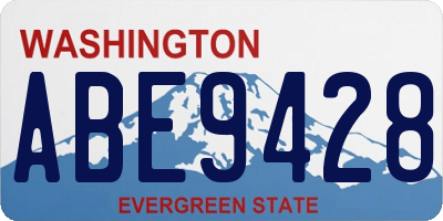 WA license plate ABE9428