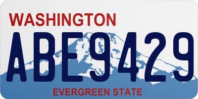 WA license plate ABE9429