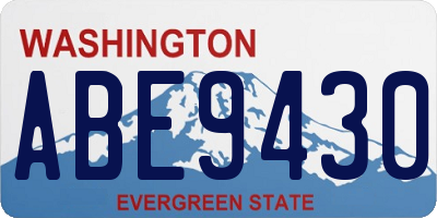 WA license plate ABE9430