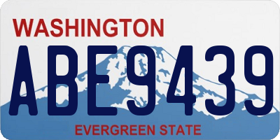 WA license plate ABE9439