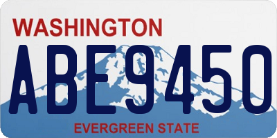 WA license plate ABE9450