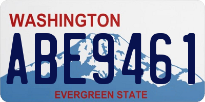 WA license plate ABE9461