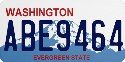 WA license plate ABE9464