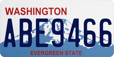 WA license plate ABE9466