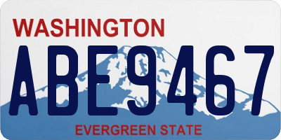 WA license plate ABE9467