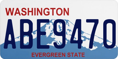 WA license plate ABE9470