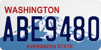 WA license plate ABE9480