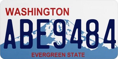 WA license plate ABE9484