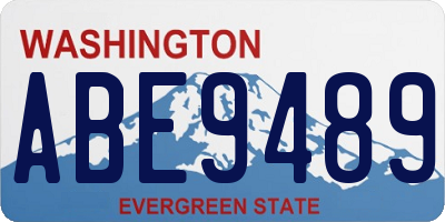 WA license plate ABE9489