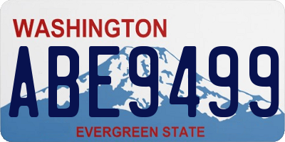 WA license plate ABE9499