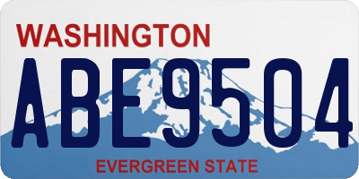 WA license plate ABE9504