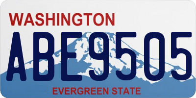 WA license plate ABE9505