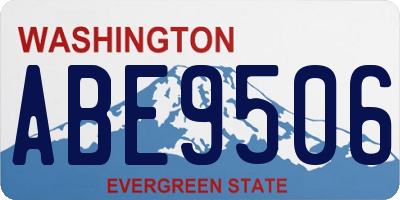 WA license plate ABE9506