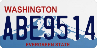 WA license plate ABE9514