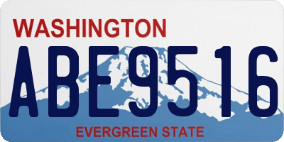 WA license plate ABE9516