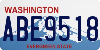 WA license plate ABE9518