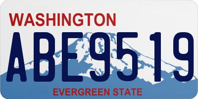 WA license plate ABE9519