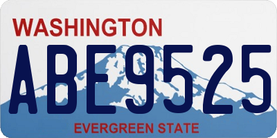 WA license plate ABE9525