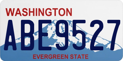 WA license plate ABE9527