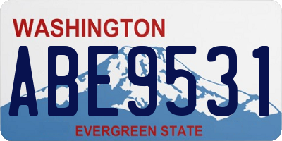 WA license plate ABE9531
