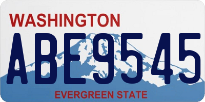 WA license plate ABE9545