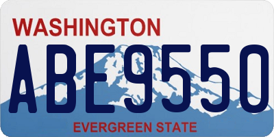 WA license plate ABE9550