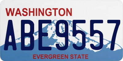 WA license plate ABE9557