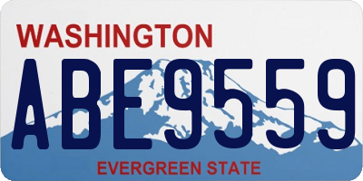 WA license plate ABE9559