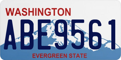 WA license plate ABE9561