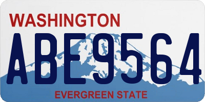 WA license plate ABE9564