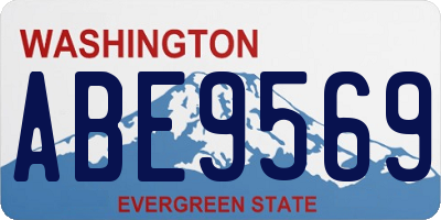 WA license plate ABE9569