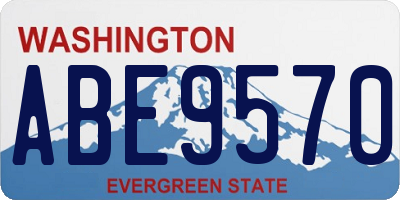 WA license plate ABE9570