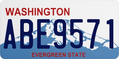 WA license plate ABE9571