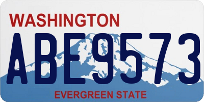 WA license plate ABE9573