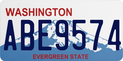 WA license plate ABE9574