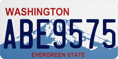 WA license plate ABE9575