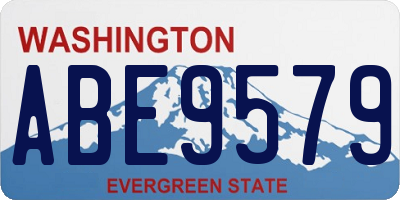WA license plate ABE9579