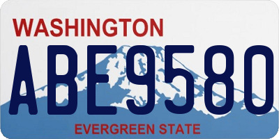 WA license plate ABE9580