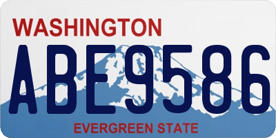 WA license plate ABE9586
