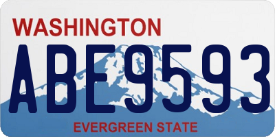 WA license plate ABE9593