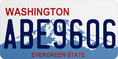 WA license plate ABE9606