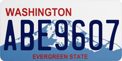 WA license plate ABE9607