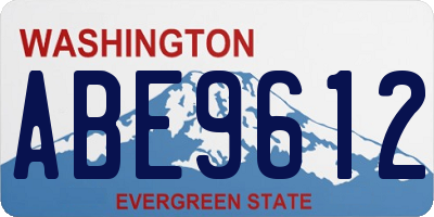 WA license plate ABE9612