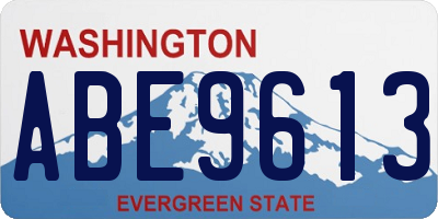 WA license plate ABE9613