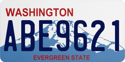 WA license plate ABE9621