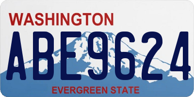 WA license plate ABE9624