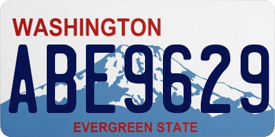 WA license plate ABE9629